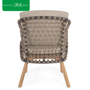 Chaise de <span class=keywords><strong>patio</strong></span> au design moderne avec cadre en aluminium rembourré résistant aux intempéries <span class=keywords><strong>pour</strong></span> hôtel haut de gamme, restaurant, salle à manger en plein air, cour - Product Image 3