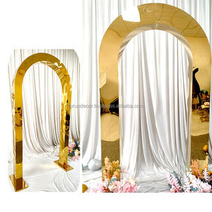 อุปกรณ์ตกแต่งซุ้มแต่งงานทำด้วยมือทำจากสเตนเลสสตีลสีเงิน/ทองกำหนดขนาดเองได้ทนทานสำหรับงานเลี้ยงงานแต่งงาน - Product Image 6