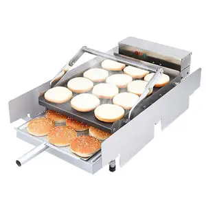 Electric Bread Making Used Burger Buns Toaster Machine Hamburger Bun Toaster