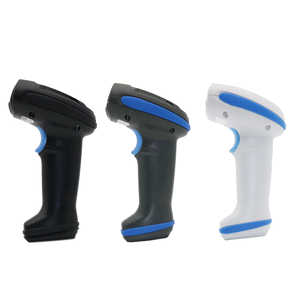 Lector de Códigos de Barras Asianwell NUEVO Diseño 1D Láser con Cable USB RS232 PS/2 con Soporte de Exhibición - Product Image 1