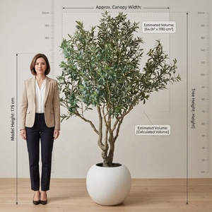 OH ARTS <strong>Artificial</strong> Olive Tree Fire Retardant &amp; UV Resistant Large Faux Potted <strong>Plant</strong> for Commercial Outdoor Decor Custom Size - Product Image 3