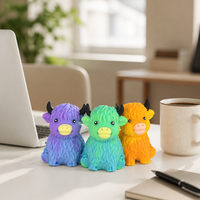 Jouet Squishy Vache des Highlands Kawaii