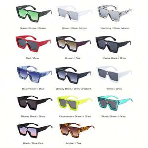 Lunettes de soleil carrées surdimensionnées de luxe en cristal UV400 pour hommes et femmes, tendance 2025, avec logo personnalisé, vente chaude - Product Image 3