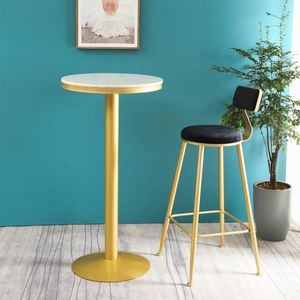 WEKIS Nordic Counter Furniture Gold Metal Back Luxury Kitchen Modern Minimalist High Bar Tool Metal <b>Frame</b> Bar Dining Living Room - Product Image 1