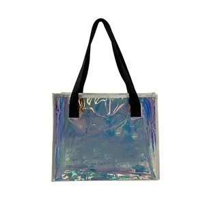 Free Sample Factory provide OEM ODM Service Warmly Welcomed Custom Plastic Bags PVC Clear Transparent Tote Bag Shopping bag