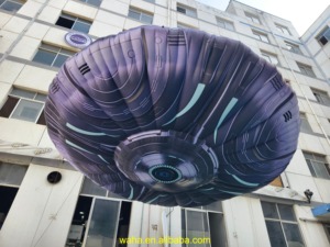 맞춤형 LED 조명 풍선 외계인 우주선 풍선 UFO 모델 테마 파티 장식용 - Product Image 4