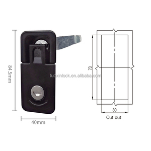MS726Cabinet Handle Plane <strong>Lock</strong> Lever Latch <strong>Push</strong> Button Compression Door <strong>Lock</strong> Tool Box Industrial Equipment Flat Hatch <strong>Lock</strong> - Product Image 3