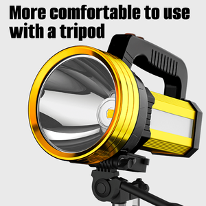 Lampe de travail LED puissante longue portée 1000 lumens, rechargeable par USB, projecteur, lampe de poche, IP44, clignotant rouge et bleu, urgence - Product Image 4