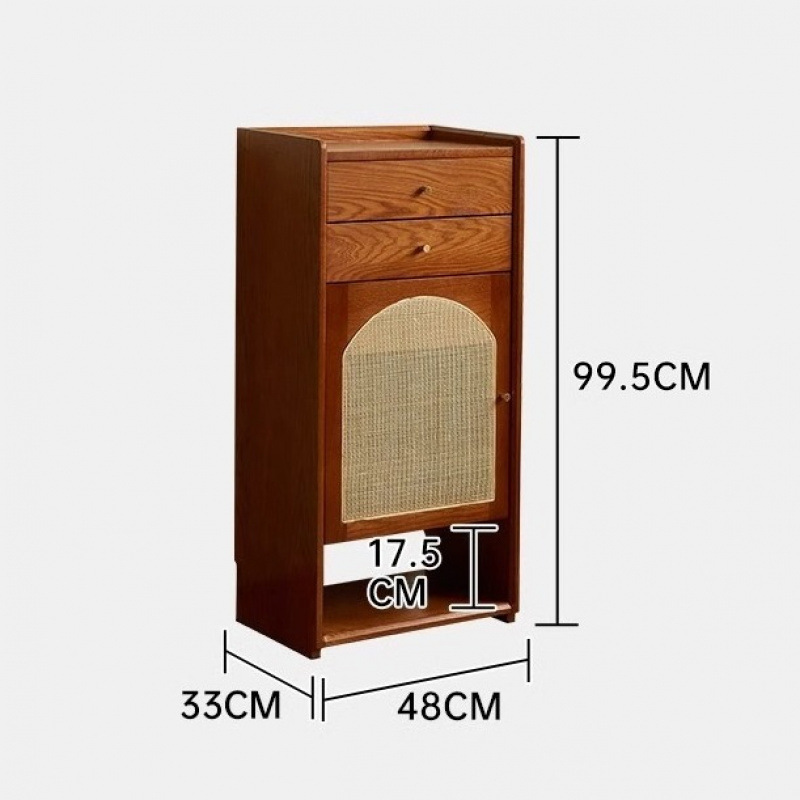 Single-door shoe cabinet [vintage color]