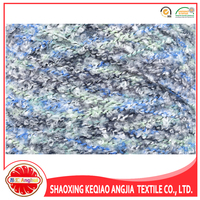 13NM Nylon Nerz Wollgarn mit Space Dye Loop Garn und Fancy Feather Garn zum Stricken von Pullovern und Schals