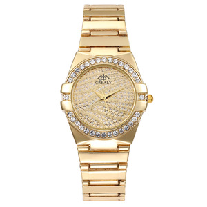 Luxury Geneva Brand fashion gold watch women ladies Crystal dress <span class=keywords><strong>orologi</strong></span> da polso al quarzo - Product Image 4