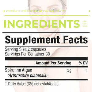 Suplemento de Espirulina Privada de Alta Qualidade <span class=keywords><strong>OEM</strong></span> Extrato de Colágeno Marinho Atacado Cápsulas de Espirulina Verde Orgânica Azul - Product Image 3