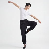 Pantalon de danse moderne, de yoga et de tai-chi pour homme, à haute élasticité, doux, respirant, coupe ample, vente en gros personnalisée