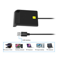 Lecteur de carte à puce avec interface USB Carte de paiement Sim/id/atm/ic Carte de crédit bancaire Lecteur de puce Writer Cloner