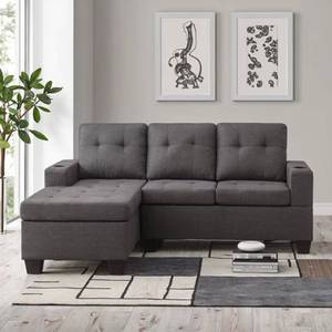 Sofá modular tapizado de lujo moderno, convertible en un sofá en forma de L de 2 plazas, con reclinable y tela cómoda, adecuado para - Product Image 2
