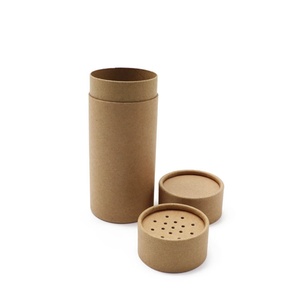 Tube en carton rond biodégradable avec logo personnalisé imprimé, emballage en tube de papier pour sel, sucre, poivre, assaisonnements de cuisine - Product Image 3