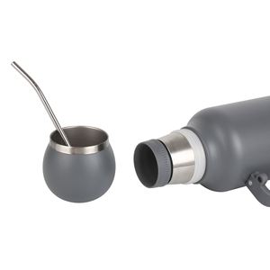 Creative New Football Cup Stainless Steel Vacuum Cup with Soup Spoon Travel Kettle 1300ml - Product Image 3
