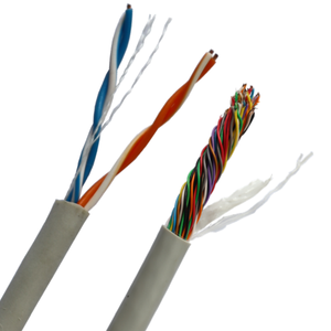 Cable Telefónico de 2 Conductores Serie CAT3 con Cable de Comunicación para Exteriores de 0.50mm PE/PVC, Marca HANLI, Hecho en Zhejiang - Product Image 1