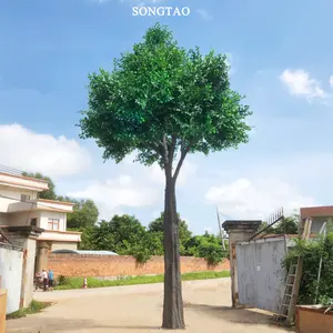 Lá Nhựa Cây Cổ Đại Khổng Lồ Trang Trí Vườn Cây Giả Ficus Cây Đa An