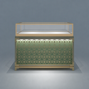 Vitrine de Luxe en Verre LED avec Acier Inoxydable, MDF, Verre Trempé et Aluminium pour l'Exposition en Magasin, Centre Commercial, Salle d'Exposition - Product Image 4