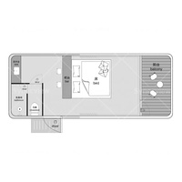 Petite maison préfabriquée de 3 chambres à coucher Maison mobile à structure en acier avec capsule d'espace maigre pour bureau ou villa