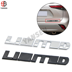 Autocollant de coffre de voiture 3D en métal chromé, lettre limitée emblème Logo étiquette <span class=keywords><strong>Alphabet</strong></span> pour Toyota Highlander - Product Image 1