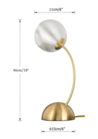 Lampe de table décorative en verre, style nordique simple, pour chambre à coucher, salon ou salle de séjour, modèle design.