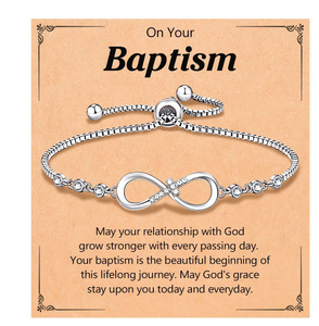 Bracelet réglable en Kevlar pour femme, cadeau de Noël, chaîne à maillons, design lettre avec symbole infini serti de diamants, cadeau pour grand-mère - Product Image 6