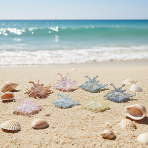 Pince à cheveux en forme de coquille 10,5 cm, couleur unie, électroplaquée - Product Image 2