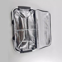 Panier de pique-nique en tissu Oxford bleu grande capacité, multifonctionnel, sac de rangement pour le camping en plein air, pliable et portable