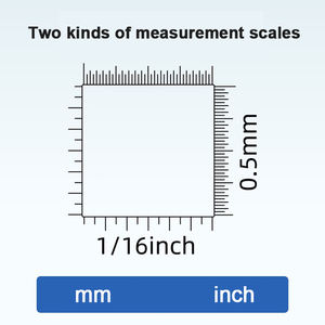 Miroir en tissu textile entièrement métallique SuoLan avec grille imprimée, trou de vision, détecteur de monnaie à 3 <span class=keywords><strong>LED</strong></span>, règle graduée et loupe - Product Image 6