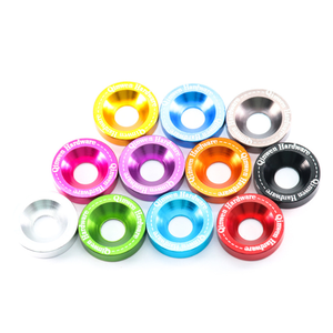 Rondelles carrées en aluminium colorées ISO, usinage sur mesure, finition anodisée, dureté 45H, diamètre extérieur <span class=keywords><strong>30mm</strong></span>, M5, vente en gros usine - Product Image 4