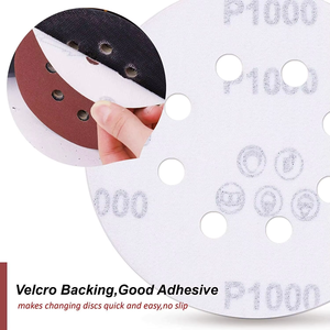 50PCS 80 Grit 5 Inch Hook Loop Sanding Discs 8-Hole Orbital Sander <b>Paper</b> <b>Pads</b> Local Stock in US - Product Image 3