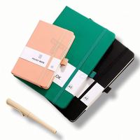 Agenda en cuir PU personnalisé avec logo imprimé sur lin, carnet de notes à points, lignes et grilles, planificateur de budget et journal professionnel