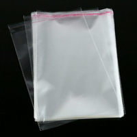Sac d'emballage en plastique scellé auto-adhésif transparent multi-tailles personnalisé refermable cellophane PE sac de conservation frais sac cadeau