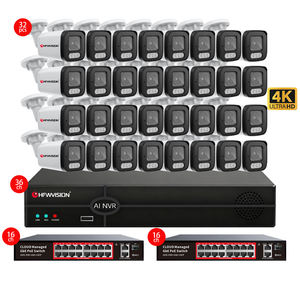Sistema de Cámaras de Seguridad CCTV con NVR de 36 Canales y 32 Cámaras PoE, Cámaras <span class=keywords><strong>IP</strong></span> PoE de 4K y 8MP, NVR H.265, DVR, Sistemas de Cámaras 4K, Detección de Vehículos, Detección Humanoide - Product Image 1