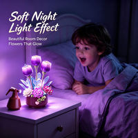 Set de Construcción de Flores que Florecen con Control Remoto, Novedad de Escritorio para Importadores de Regalos, Gama Educativa para Venta Minorista Global
