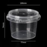 Personnalisable PP clair à emporter jetable fruits seau tasses Boba thé jus bulle en plastique boisson seau tasses avec poignée