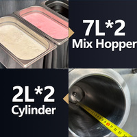 Commerciële soft serve ijsmachine met dubbele compressor, 480 stuks/uur, Goshen Cone ijsmachine, ijsgereedschap