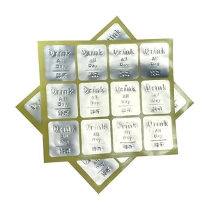 Autocollants d'étiquettes en relief 3D pour enveloppes, dorés/argentés, avec estampage à chaud métallique, pour emballage - Product Image 2