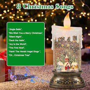 Lumières de Noël étanches à piles, décorations d'arbre LED, lampe à vent, lanterne à eau, lanterne à bougie pour les fêtes - Product Image 3