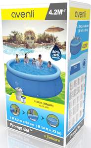 <span class=keywords><strong>Jilong</strong></span> 17796EU <span class=keywords><strong>สระ</strong></span>ว่ายน้ำเป่าลมขนาด4.20ม. x 84ซม. <span class=keywords><strong>สระ</strong></span>ว่ายน้ำสำหรับครอบครัวกลางแจ้งสีฟ้า - Product Image 6