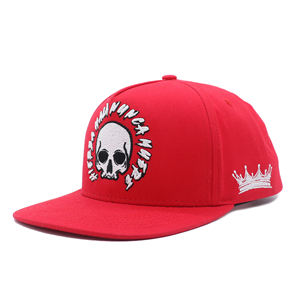 OEM Embroidery Custom Logo Skull Pattern 100% Cotton Baseball Adjustable Snapback Hats - Product Image 2