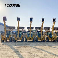 Harga Backhoe Wheel Loader Retroexcavadora 4x4 2.5 Ton 3 Ton Backhoe Excavator yang Hemat Biaya dari Cina