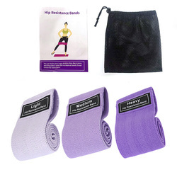 Factory Wholesale Custom Logo Print Fabric Fitness Exercise Booty Hip <b>Band</b> Set <b>Workout</b> Loop Resistance <b>Bands</b> - Product Image 5