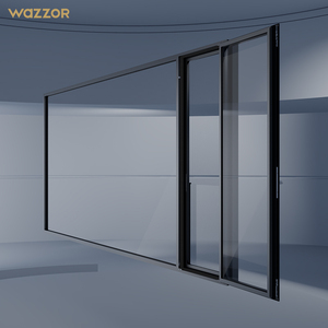 Edificio de oficinas de fábrica Wazzor, ventana abatible insonorizada de aleación de aluminio oscilante moderna con vidrio de triple aislamiento, fácil de limpiar - Product Image 2