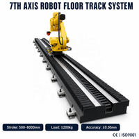 Rail de guidage linéaire pour bras robotique robuste, rail au sol à sept axes avec moteur et engrenage pour l'automatisation des robots de soudage