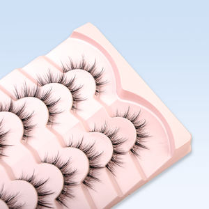 ขนตาปลอมขนมิงค์7คู่แบบพรีเมี่ยมขนตาปลอมแบบหนานุ่มสำหรับใส่ซ้ำได้ - Product Image 4