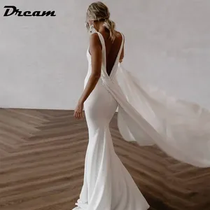 Abito da sposa sirena staccabile con scollatura a v profonda - Product Image 4