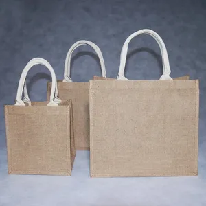Wholesale Custom Jute Shopping Jute Burlap Tote Bag